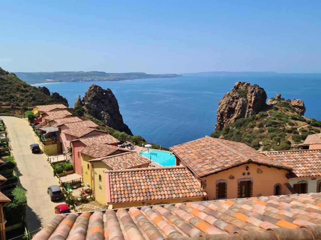 L'Estasi Tanca Piras A Bordo Piscina Con Vista Mare Villa Nebida Eksteriør billede